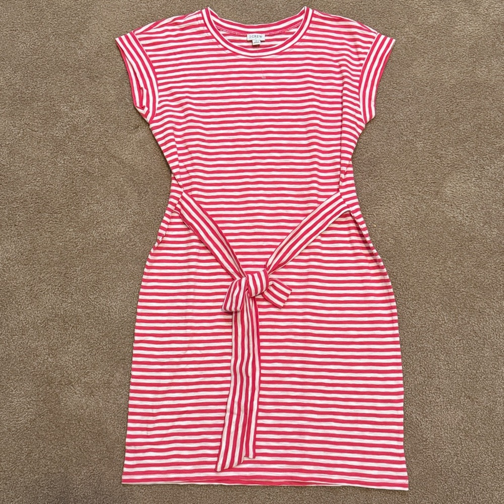 NWOT J.Crew Striped tie-waist dress - Picture 5 of 7
